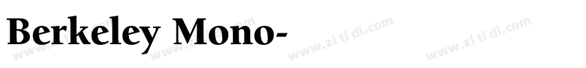 Berkeley Mono字体转换